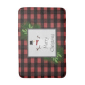 Tapis De Bain Snowman Red Buffalo Plaid Bath Mat (Devant (Vertical))