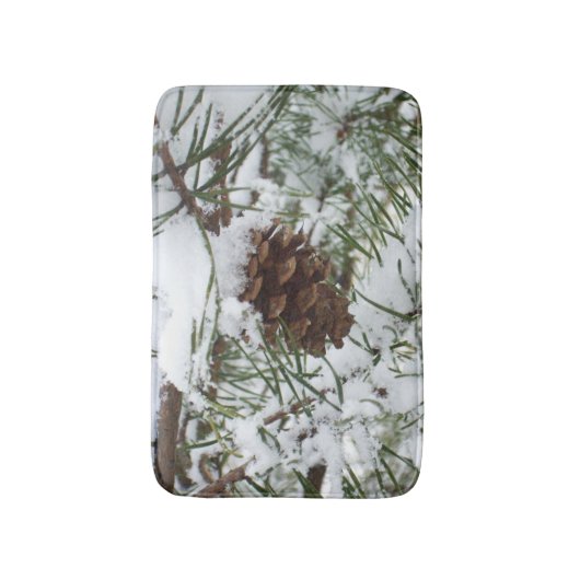 Tapis De Bain Snowy Pine Cone I (Devant (Vertical))
