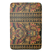 Tapis De Bain Soft Cyan "Aztec Dream" Plush Bath Mat (devant Vertical)