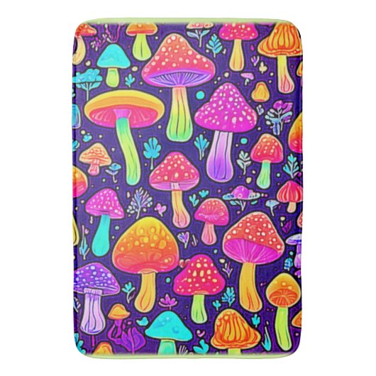 Tapis De Bain Soft Neon : Patch pour champignon de dessin (devant Vertical)