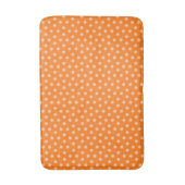 Tapis De Bain Soft Peachy Beige Flowers on Orange Background (Devant (Vertical))
