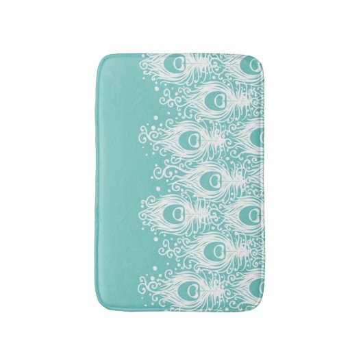 Tapis De Bain Soft peacock feathers (Devant (Vertical))