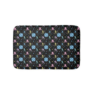 Tapis De Bain Softball Féminin - Joueuses avec Étoiles