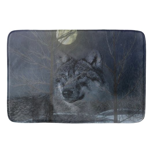 Tapis De Bain Soirée Wolf Spirit Moon (Devant)