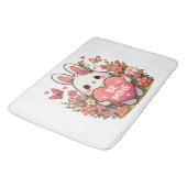 Tapis De Bain sois à moi, lapin drôle valentin amour (Angle)