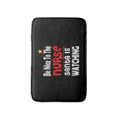 Tapis De Bain Sois Gentil Avec L'Infirmière Père Noël (Devant (Vertical))