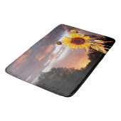 TAPIS DE BAIN SOLEIL ET COUCHER DE SOLEIL D'ÉTÉ AVEC NUAGES ROSE (Angle)