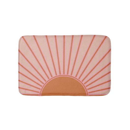 Tapis De Bain Soleil lever Terracotta Terre Tons Soleil (Devant)