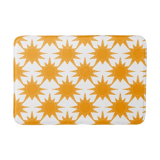 Tapis De Bain Soleil orange jaune soleil (Devant)