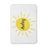 Tapis De Bain Soleil Peint Whimsical Jaune Sun (Devant (Vertical))