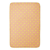 Tapis De Bain Soleil rose sur jaune (devant Vertical)