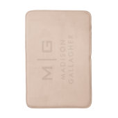 Tapis De Bain Solid Soft Light Pastel Terra Cotta Beige Color  (Devant (Vertical))