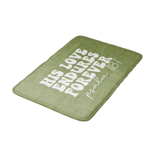 Tapis De Bain Son Amour Endure Pour Jamais De Mat Bain Vert (Angle)