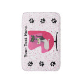 Tapis De Bain Sophisticated Cats in Pink Chair Diamonds Dots (Devant (Vertical))