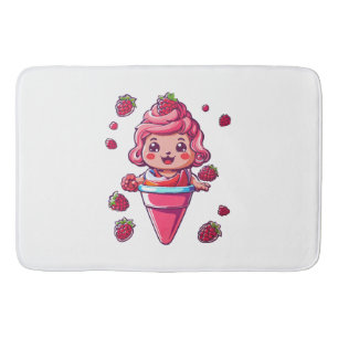 Tapis De Bain Sorbet de framboise Kawaii