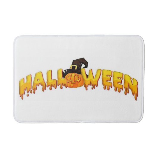 Tapis De Bain Sorcière citrouille d'Halloween (Devant)