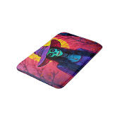 Tapis De Bain Sorcière d'Halloween avec conception de visage crâ (Angle)