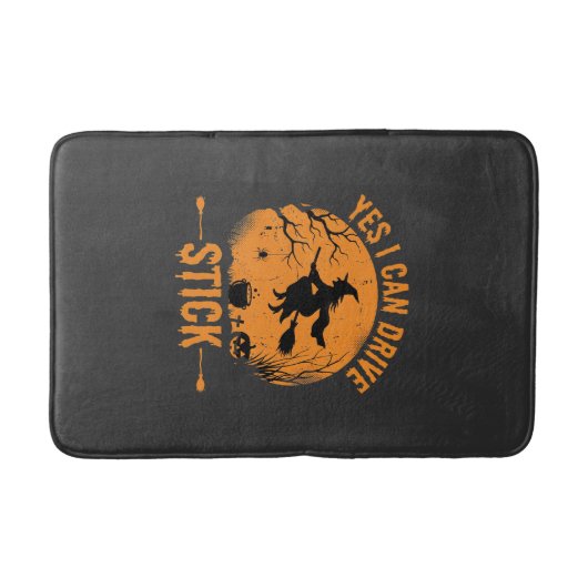 Tapis De Bain Sorcière d'Halloween Drive Stick Graphique_1 (Devant)