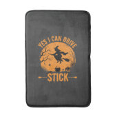 Tapis De Bain Sorcière d'Halloween Drive Stick Graphique_1 (Devant (Vertical))