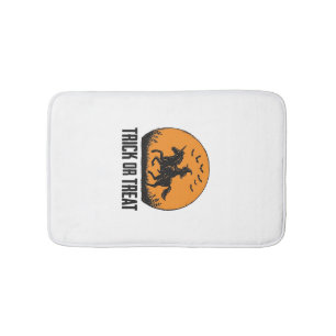 Tapis De Bain Sorcière d'Halloween Trick Or Treat Lune Vintage_1