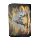 Tapis De Bain Sorcière et chat noir, Happy Halloween ! (Devant (Vertical))