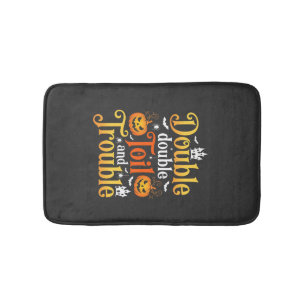 Tapis De Bain Sorcière Halloween Double Double Toil and Trouble