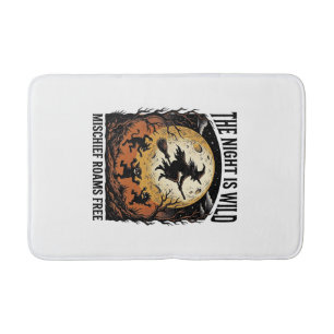 Tapis De Bain Sorcière Vintage Halloween Lunes Malice Graphique_