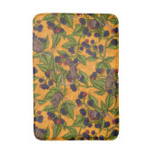 Tapis De Bain Souris et mûres sur jaune (Devant (Vertical))