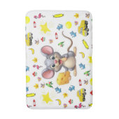 Tapis de bain Souris Fromage Jaune Chat Étoiles Ca (Devant (Vertical))