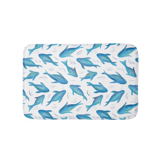 Tapis De Bain Sous la mer requin de l'océan poisson (Devant)