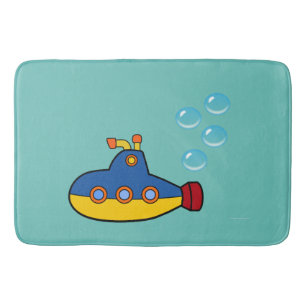 Tapis De Bain Sous-marin de Jouet Jaune et Bleu avec bulles d'ea