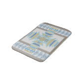 Tapis De Bain Southwest Blues Indian Blanche Art Design (Angle)