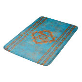 Tapis De Bain Southwest Mountain Peaks Turquoise Geometric (Angle)
