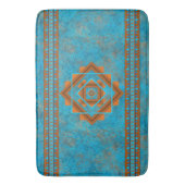 Tapis De Bain Southwest Mountain Peaks Turquoise Geometric (devant Vertical)