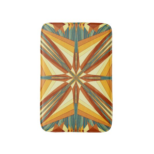 Tapis De Bain Southwestern Golden Sun Rays Design indien (Devant (Vertical))