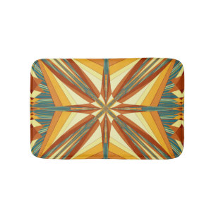Tapis De Bain Southwestern Golden Sun Rays Design indien