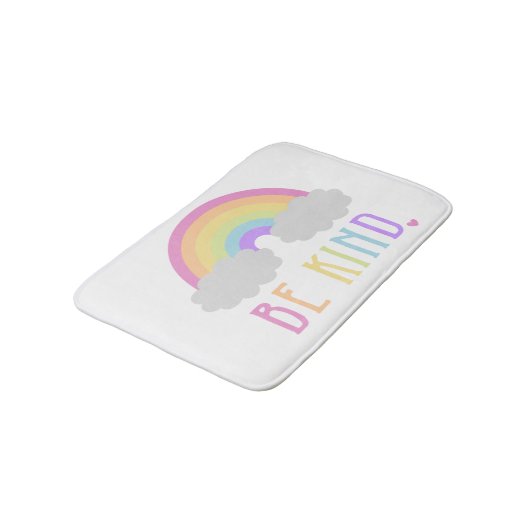 Tapis De Bain Soyez arc-en-ciel en pastel aimable (Angle)