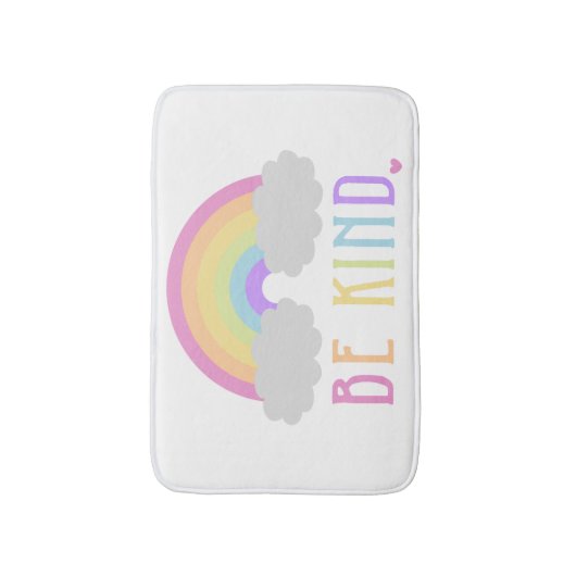 Tapis De Bain Soyez arc-en-ciel en pastel aimable (Devant (Vertical))