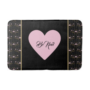 Tapis De Bain Soyez un Coeur Rose sur de minuscules Roses et des