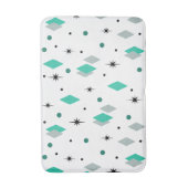 Tapis De Bain Space Age Diamonds Turquoise White (Devant (Vertical))
