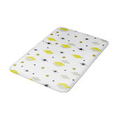 Tapis De Bain Space Age Diamonds Yellow Gray White (Angle)