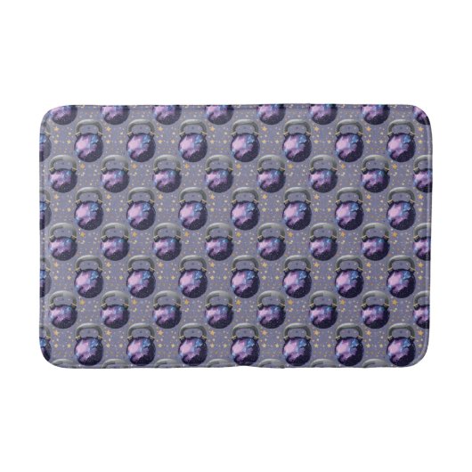 Tapis De Bain Space Galaxy Kettlebell (Devant)