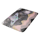 Tapis De Bain Space Mountains Gold Starry Sky Galaxy Planètes (Angle)