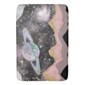 Tapis De Bain Space Mountains Gold Starry Sky Galaxy Planètes (devant Vertical)
