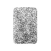 Tapis De Bain Speckles noir et blanc (Devant (Vertical))