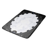 Tapis De Bain Sphère de marbre blanc et noir - Mat de bain (Angle)