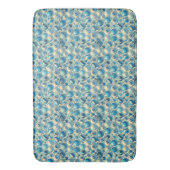 Tapis De Bain Sphères décoratives bleues et blanches vibrantes (devant Vertical)
