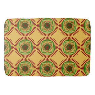 Tapis De Bain Sphères rouges vertes vives Art décoratif moderne