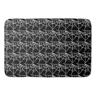 Tapis De Bain Spider Webs Halloween Motif noir Éffrayant