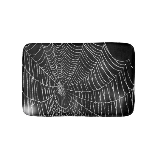 Tapis De Bain Spiderweb sur Arrière - plan noir (Devant)